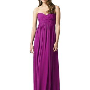 Dessy 2846...Special Occasion, Strapless Chiffon Dress...Plum....Size 2...NWT
